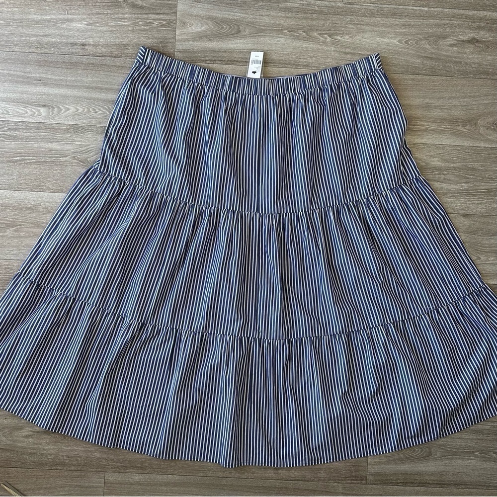 Lane Bryant Blue and White striped Skirt Size 26 28 NWT - Picture 6 of 6
